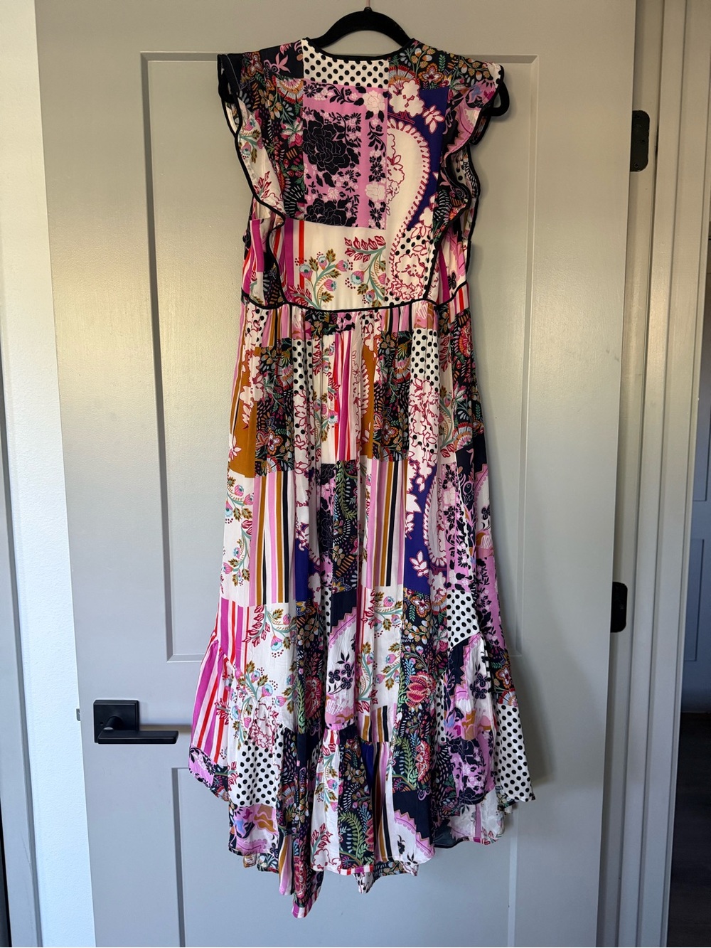 Anthropologie Ruffled Patchwork midi dress size 4 - Picture 7 of 13